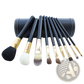 Makeup Brush Set 10 Piece Gold and Black with Case