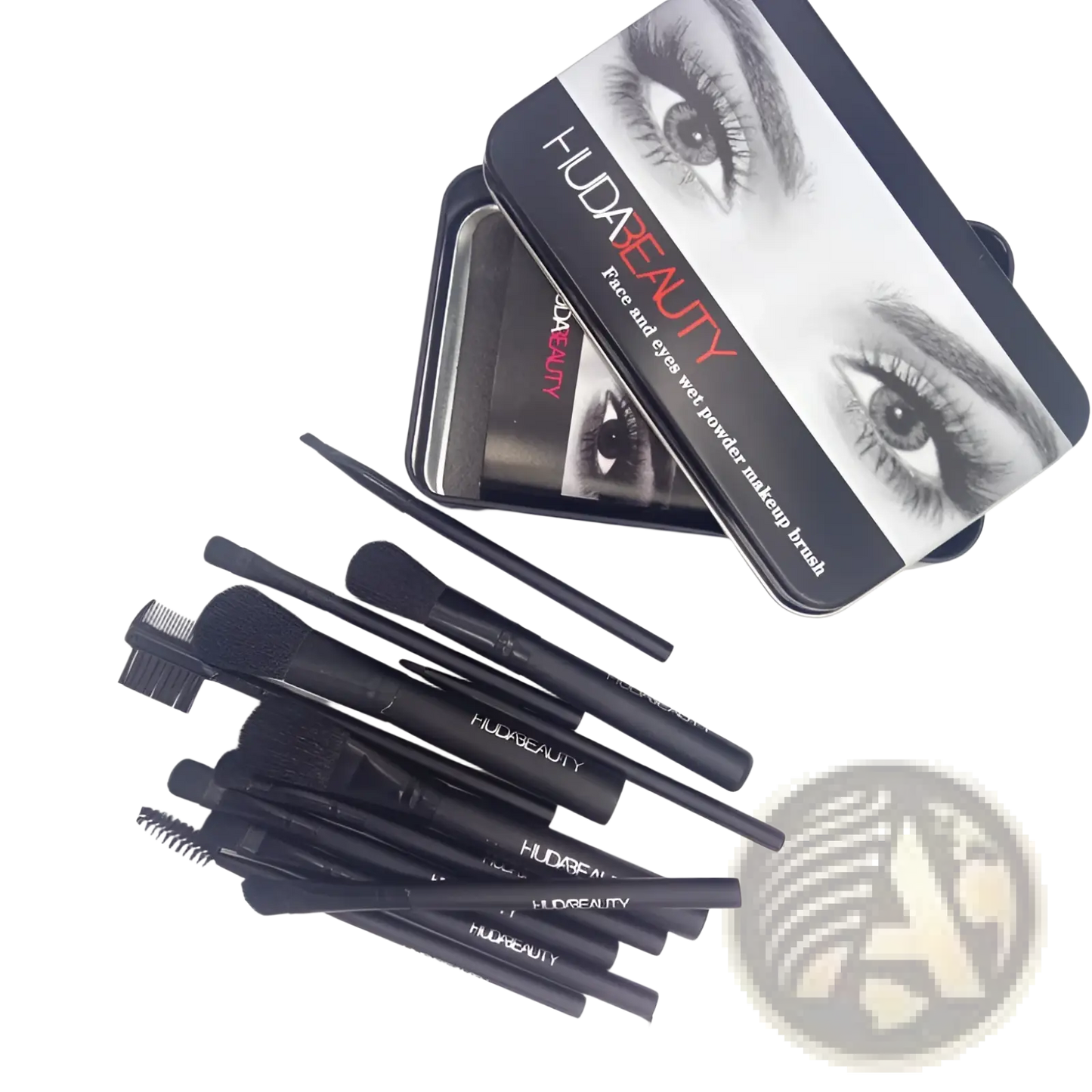 Makeup Brush Set 12 Piece Professional Tin Case