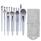 Makeup Brush Set with 15 Silver Pieces and Case