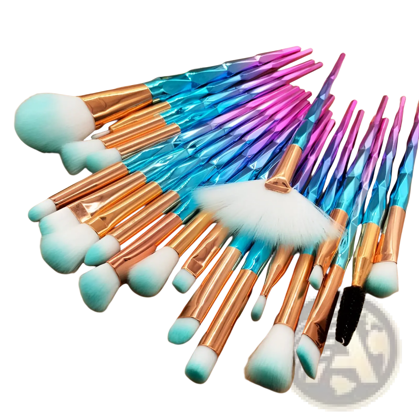 Makeup Brush Set 20 Piece Rose Gold and Glitter