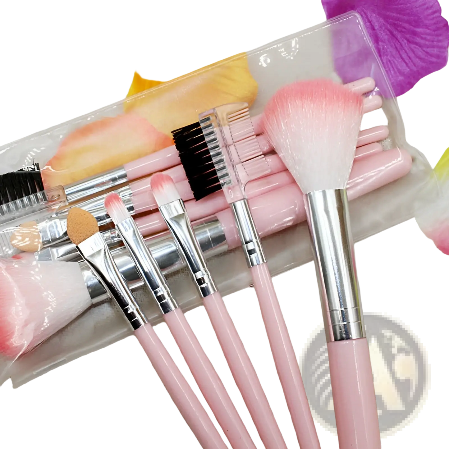 Makeup Brush Set 5 Piece Pink Gradient Bristle Tools