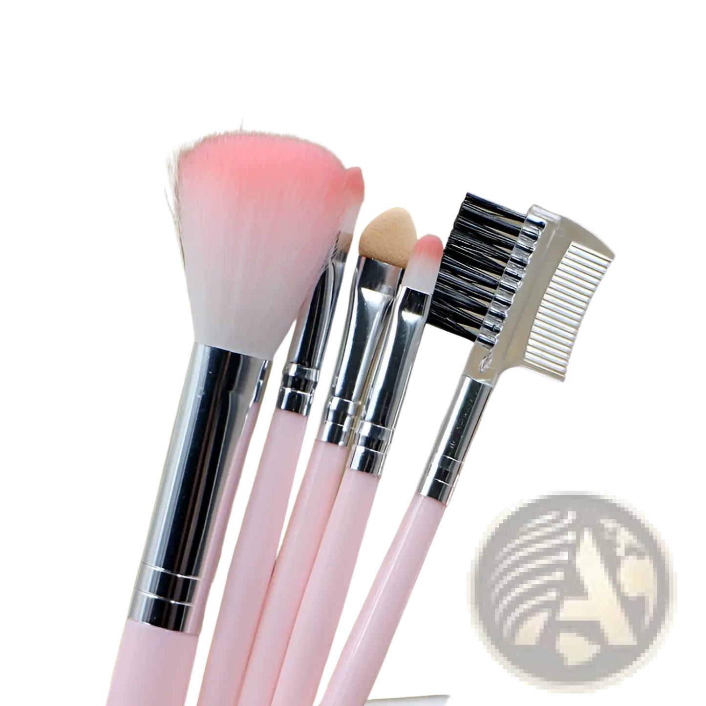 Makeup Brush Set 5 Piece Pink Gradient Bristle Tools