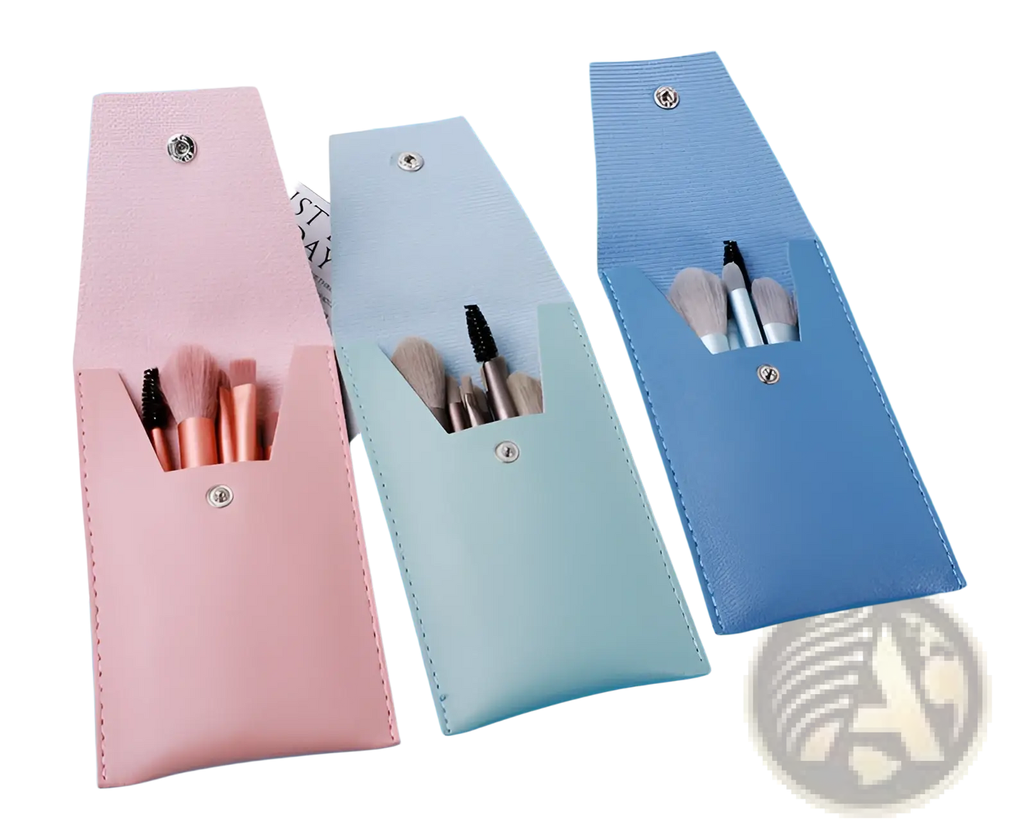 Makeup Brush Set with 8 Pieces and Leather Case
