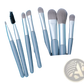 Makeup Brush Set with 8 Pieces and Leather Case