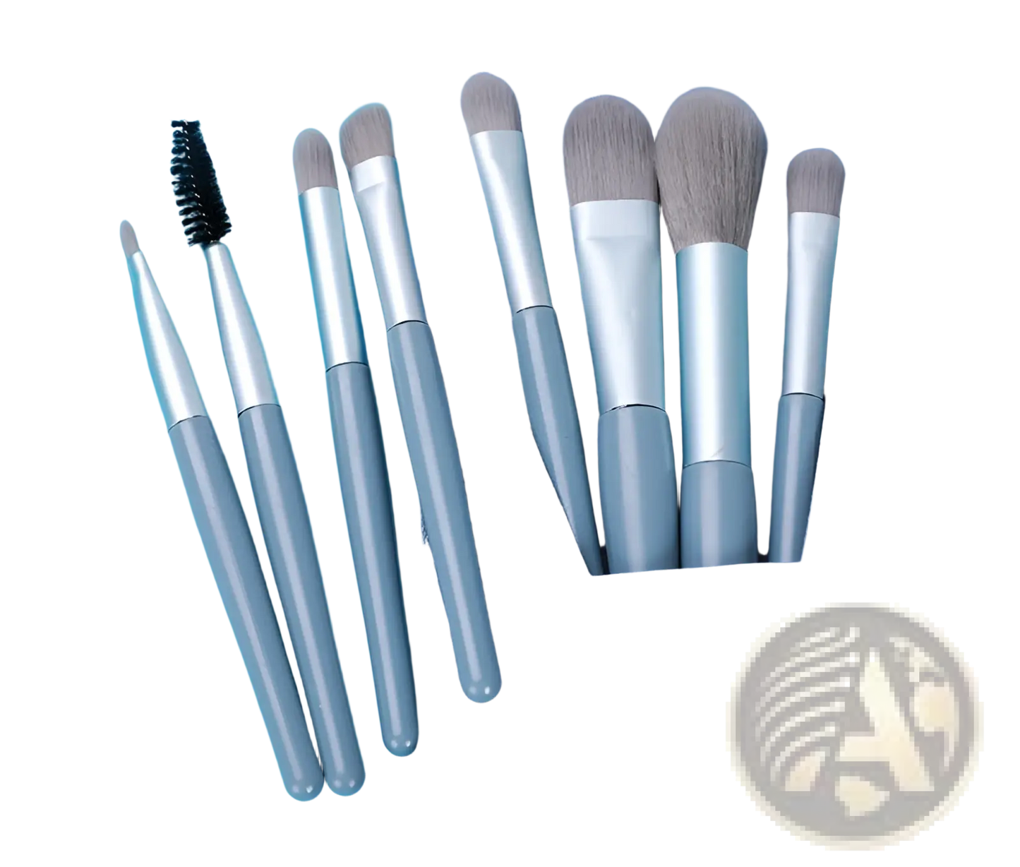 Makeup Brush Set with 8 Pieces and Leather Case