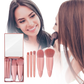 Makeup Brush Set with Mirror 5 Piece Portable Pink Kit