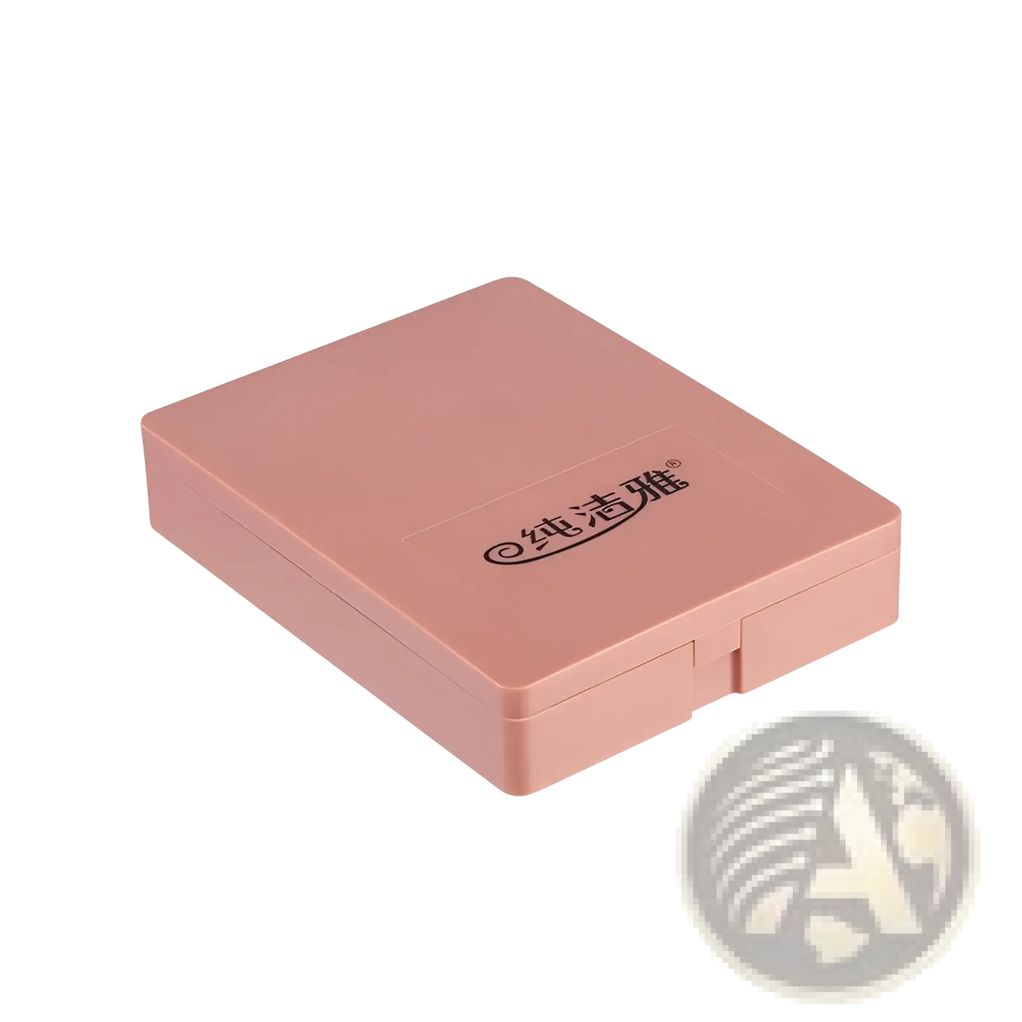 Makeup Brush Set with Mirror 5 Piece Portable Pink Kit
