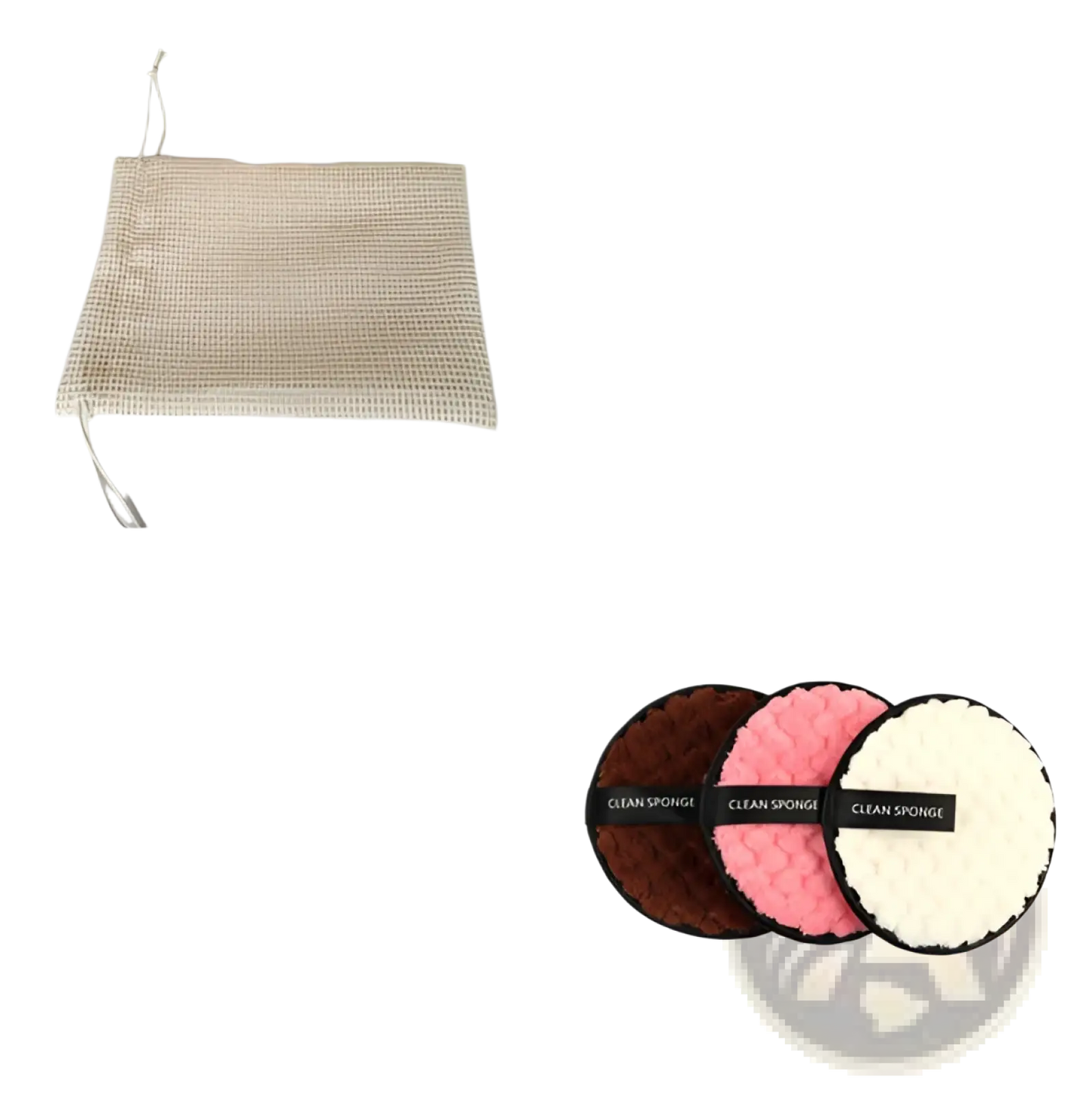 Makeup Removing Puff 3 Pack with Mesh Bag