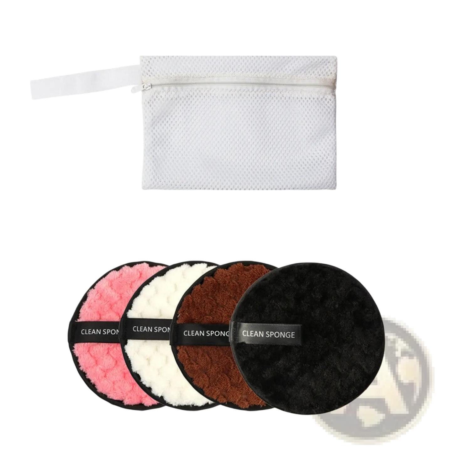 Makeup Removing Puff 3 Pack with Mesh Bag