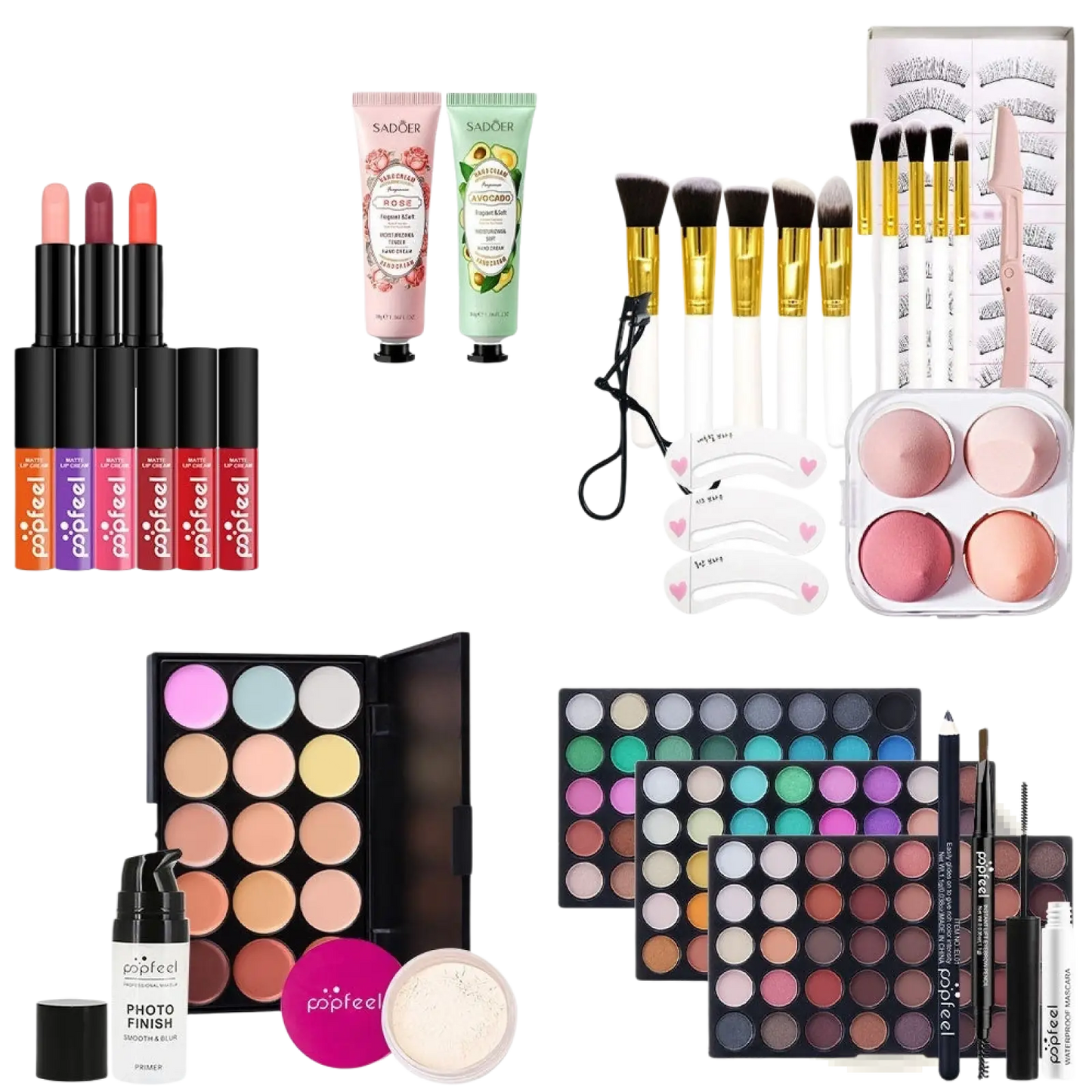 Makeup Set Popfeel Festive Red Gift Kit 27 Pcs