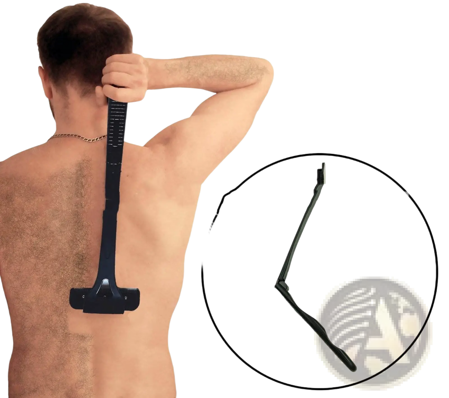 Manual Back Shaver and Body Hair Scraper with 5 Blades