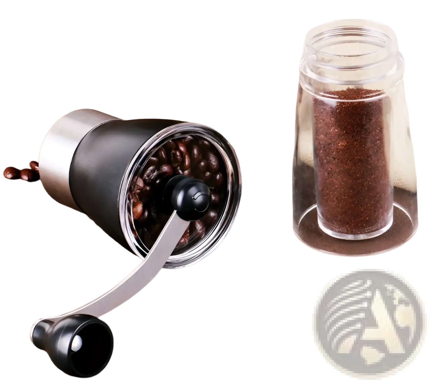Manual Coffee Grinder with Glass Base 6x17cm
