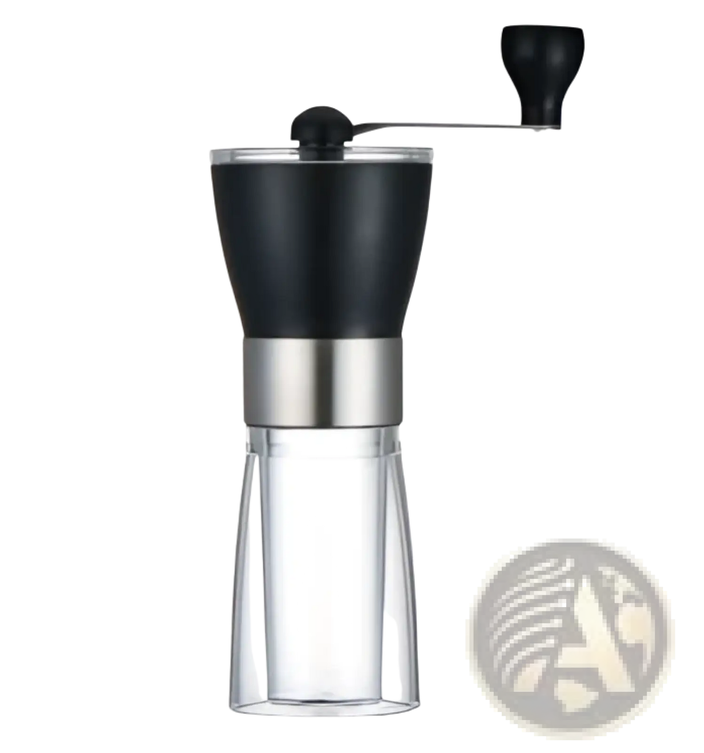 Manual Coffee Grinder with Glass Base 6x17cm
