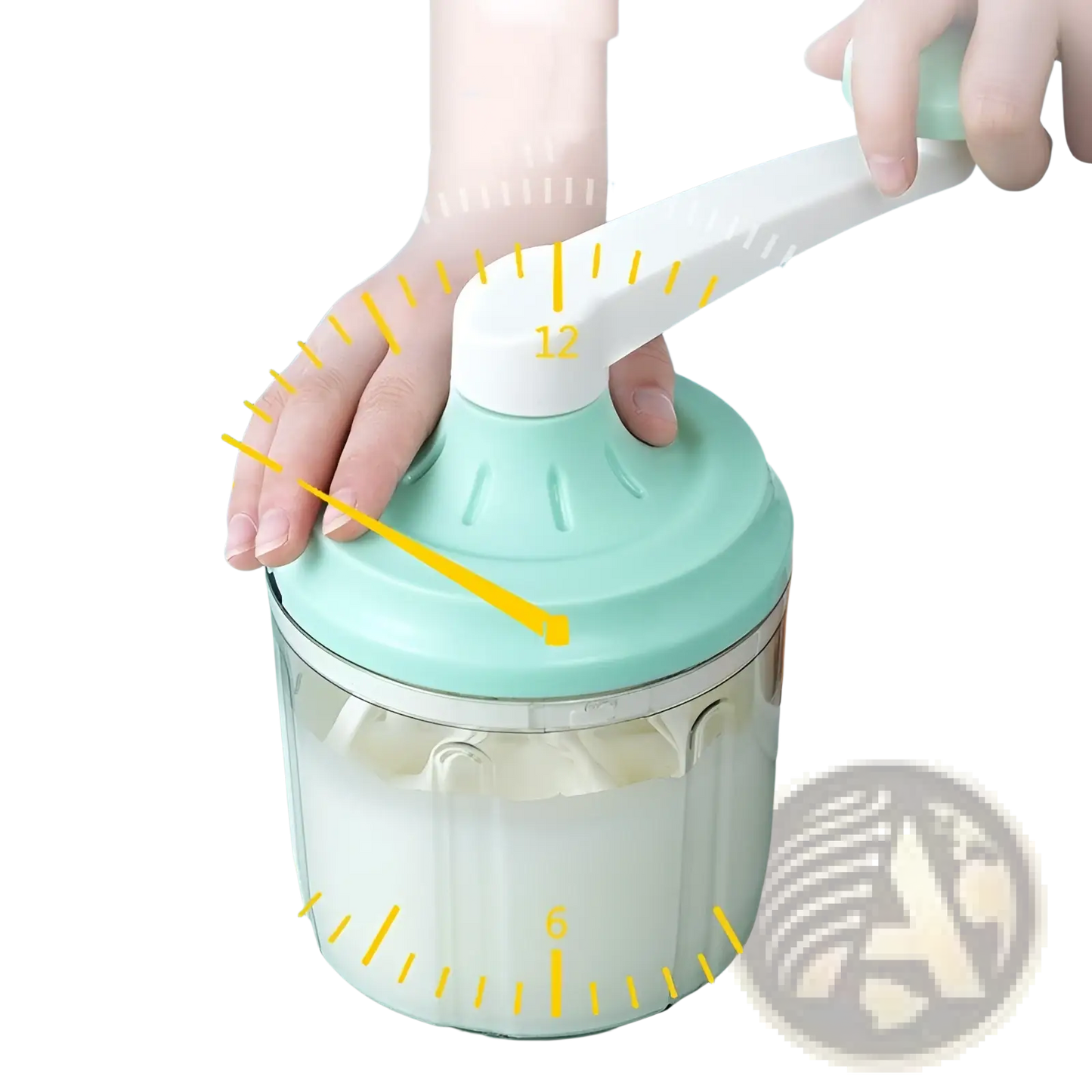 Manual Hand Crank Egg Whisk and 1200ml Food Mixer