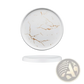 Marble Ceramic Plate with Gold Veining Tray