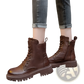 Martin Boots Women's Leather Chunky Lace Up Combat Boots