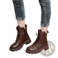 Martin Boots Women's Leather Chunky Lace Up Combat Boots