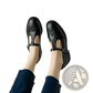 Mary Jane Shoes Retro Leather t Strap Brogue Style