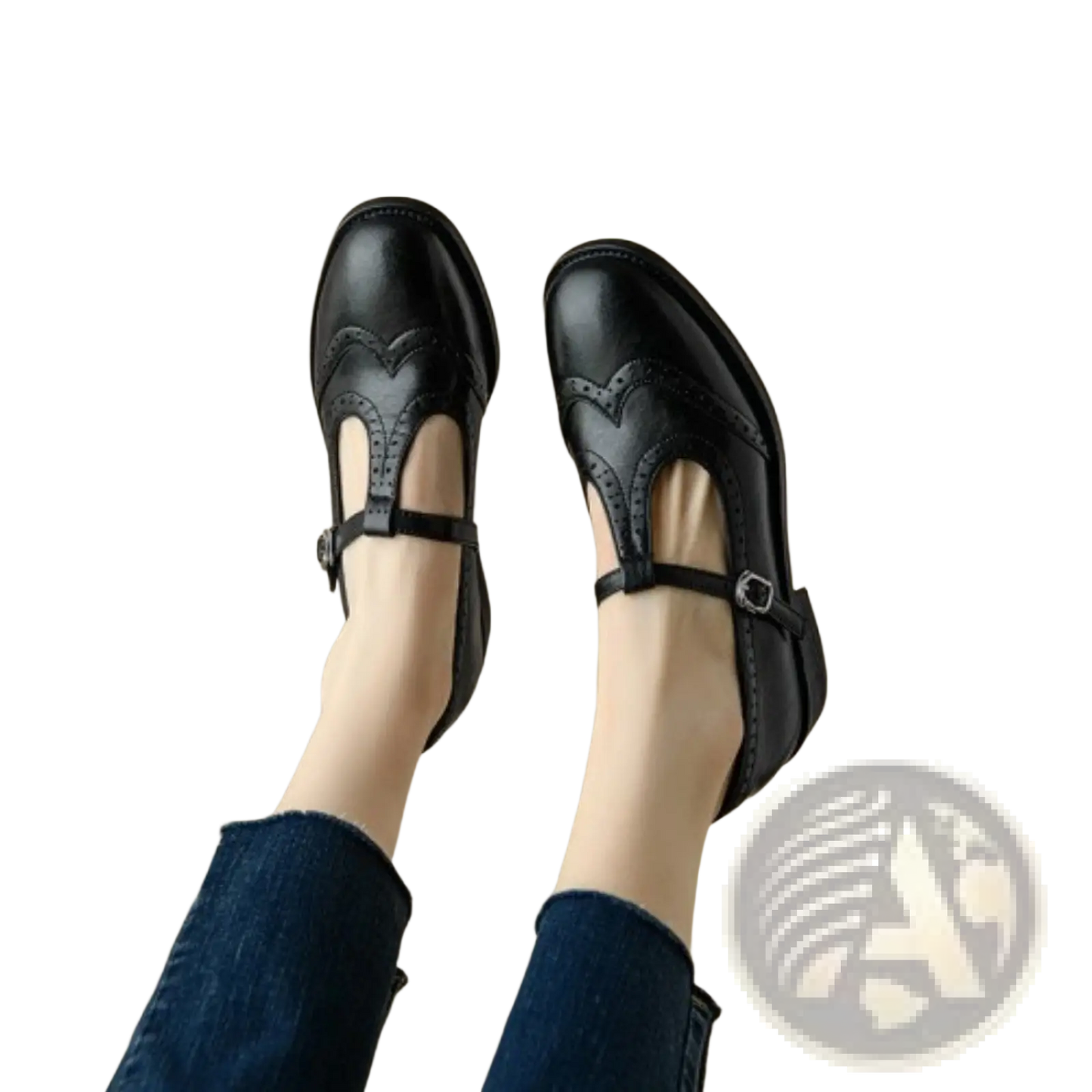 Mary Jane Shoes Retro Leather t Strap Brogue Style