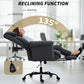 Massage Office Chair Reclining Black with Footrest