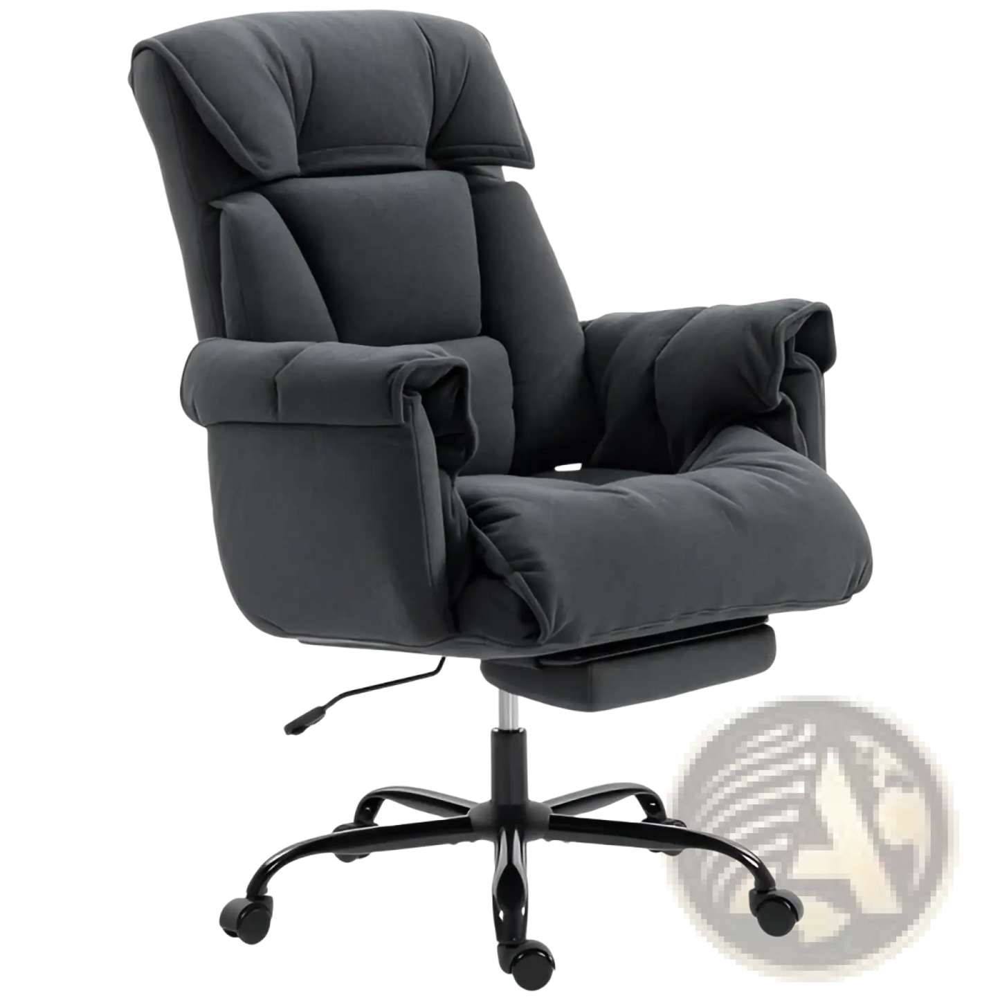 Massage Office Chair Reclining Black with Footrest