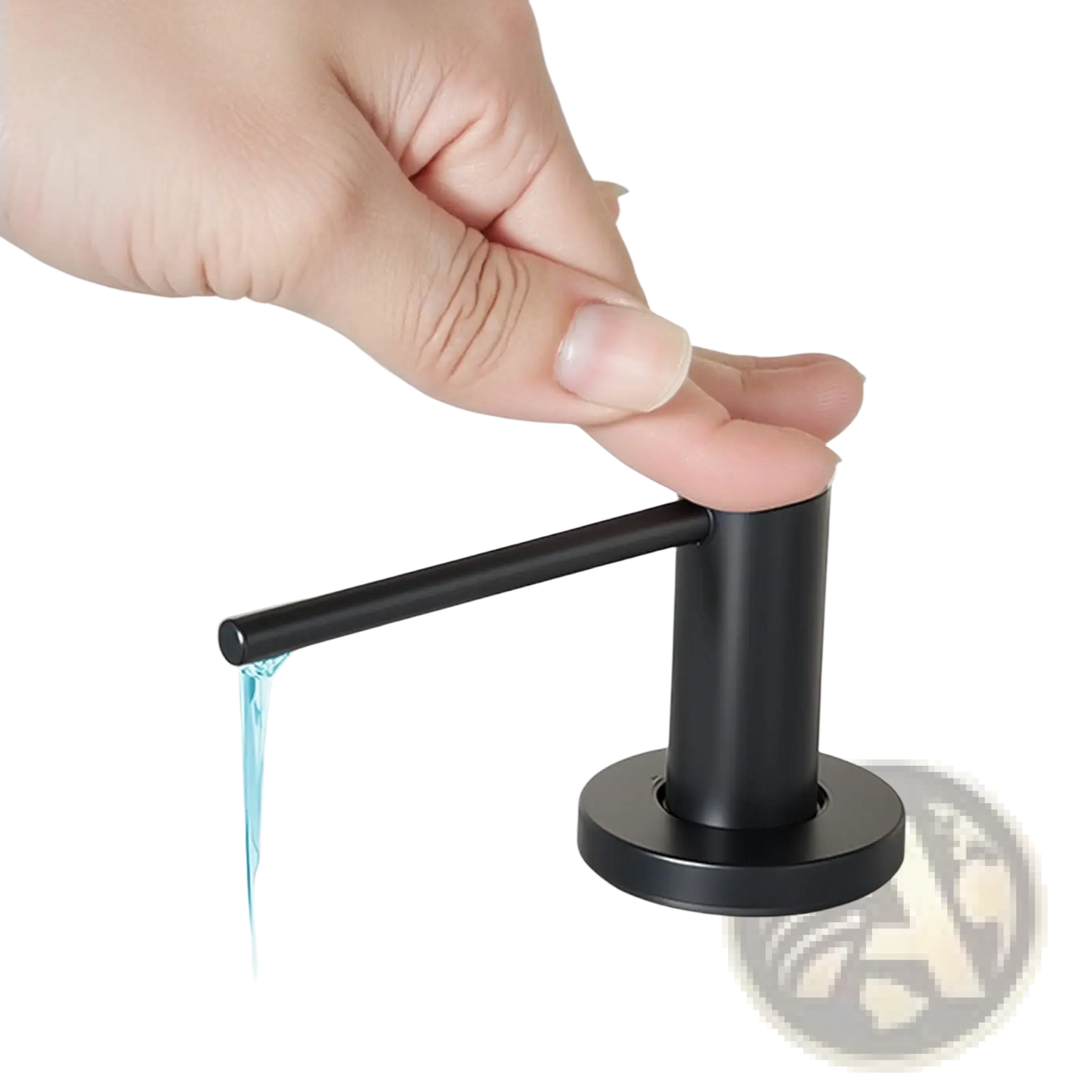Matte Black Kitchen Soap Dispenser with 17oz Bottle