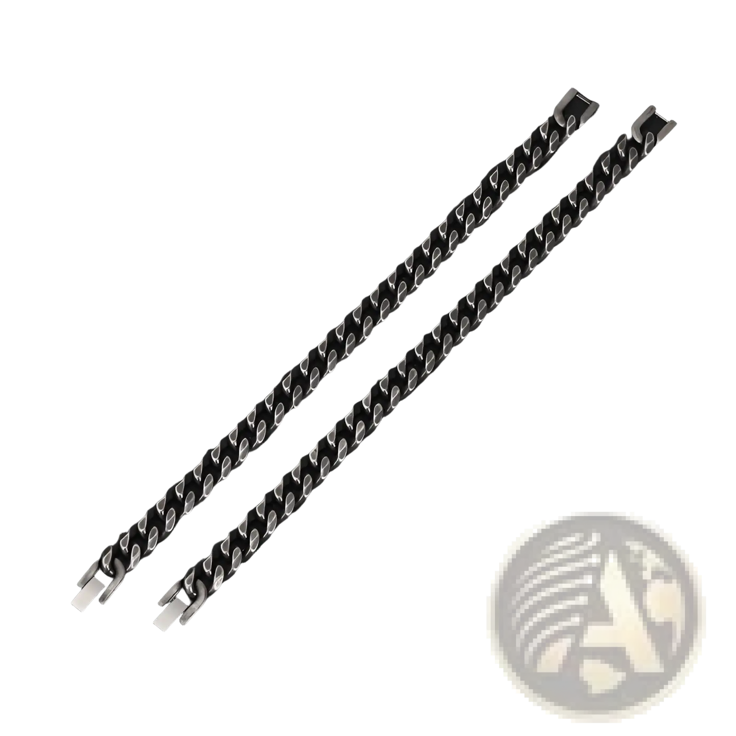 Matte Black Stainless Steel Curb Chain Bracelet