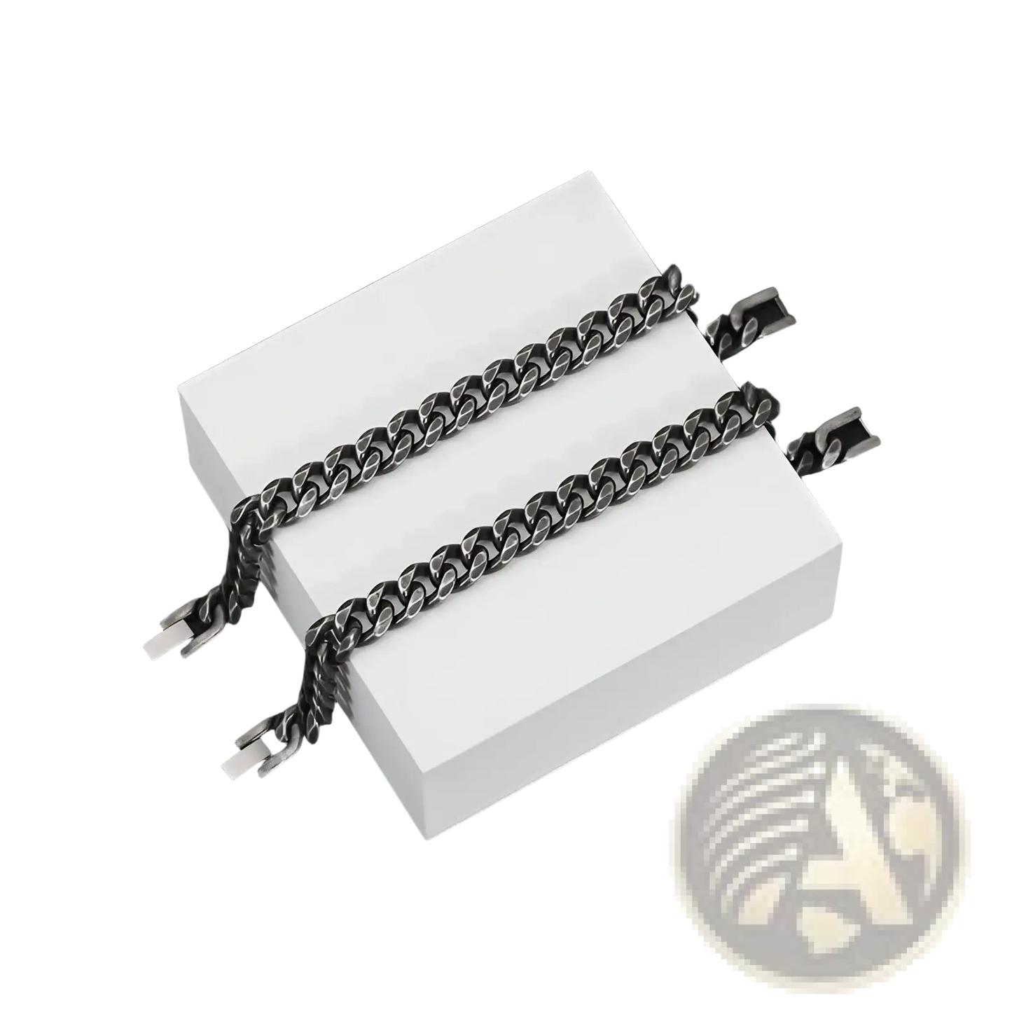 Matte Black Stainless Steel Curb Chain Bracelet