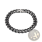 Matte Black Stainless Steel Curb Chain Bracelet