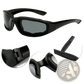 Matte Black Wind Resistant Motorcycle Riding Goggles