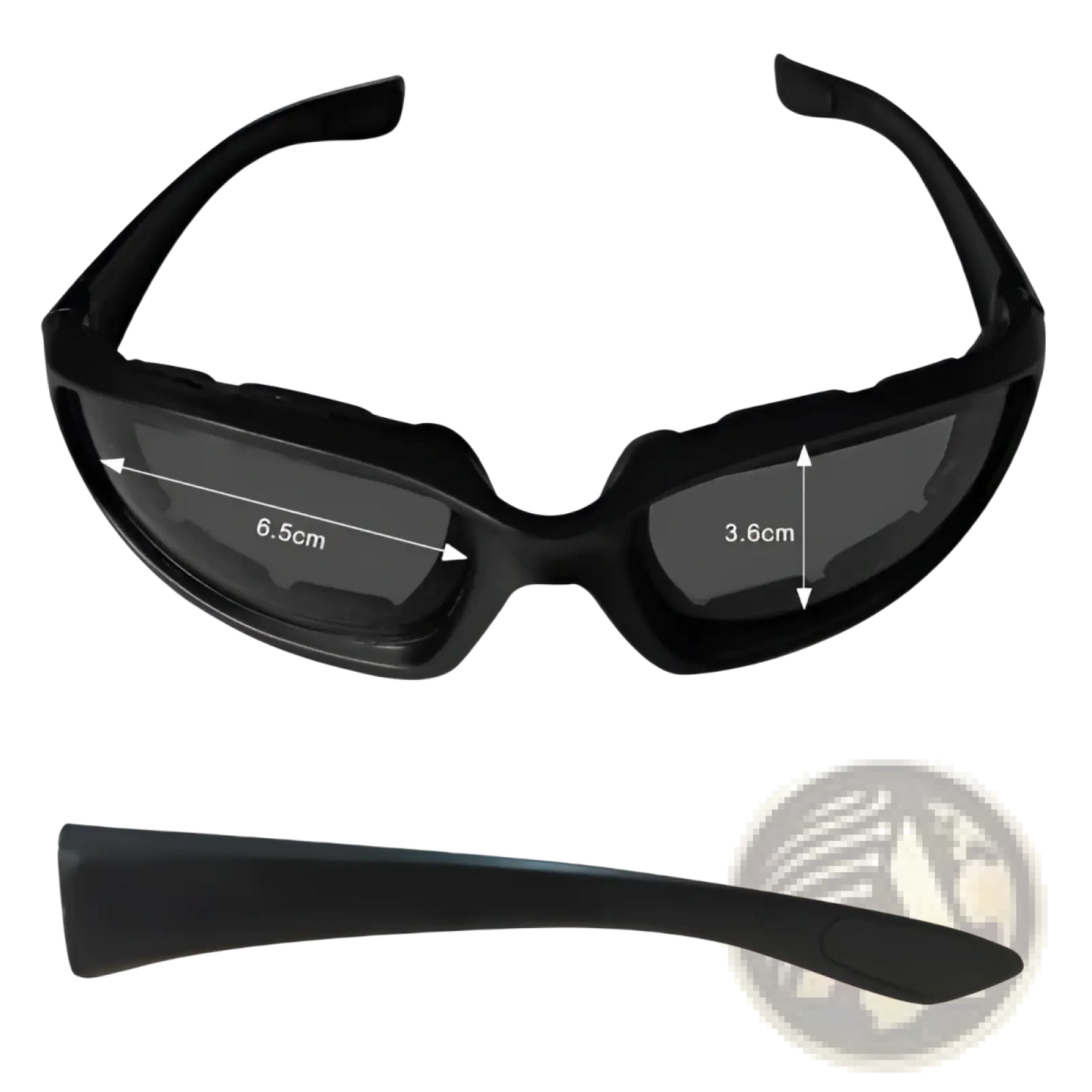 Matte Black Wind Resistant Motorcycle Riding Goggles