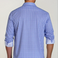Mauro Long Sleeve Check Tech Shirt - Royal Blue