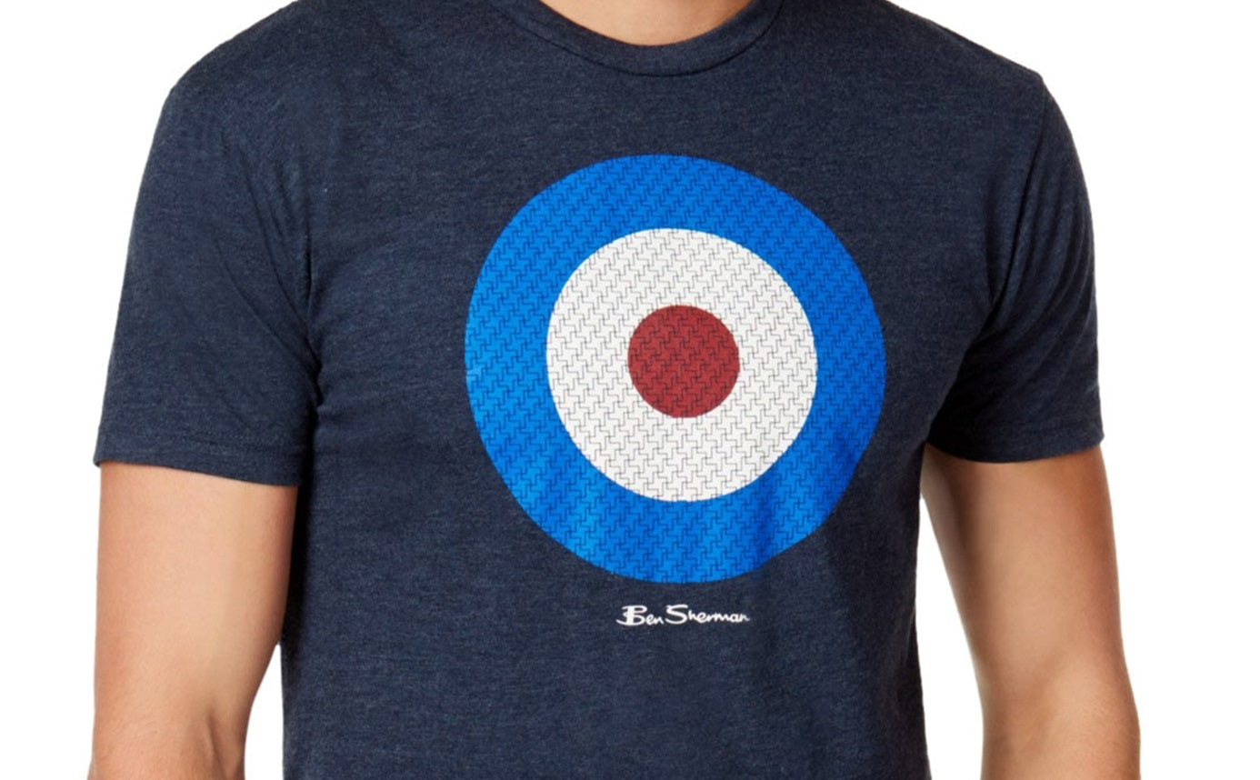 Ben Sherman Men's Slim-Fit Graphic Print T-Shirt Midnight Navy Size Extra Large