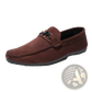 Men Brown Suede Horsebit Loafers Slip on Shoes