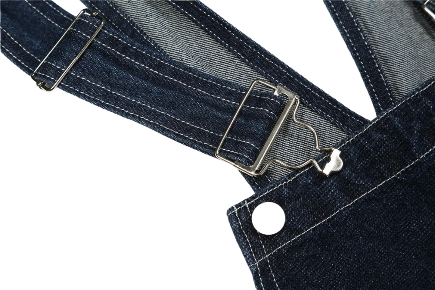 Men Embroidered Dark Blue Denim Overalls