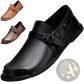 Men Leather Slip on Loafer Buckle Casual Shoes