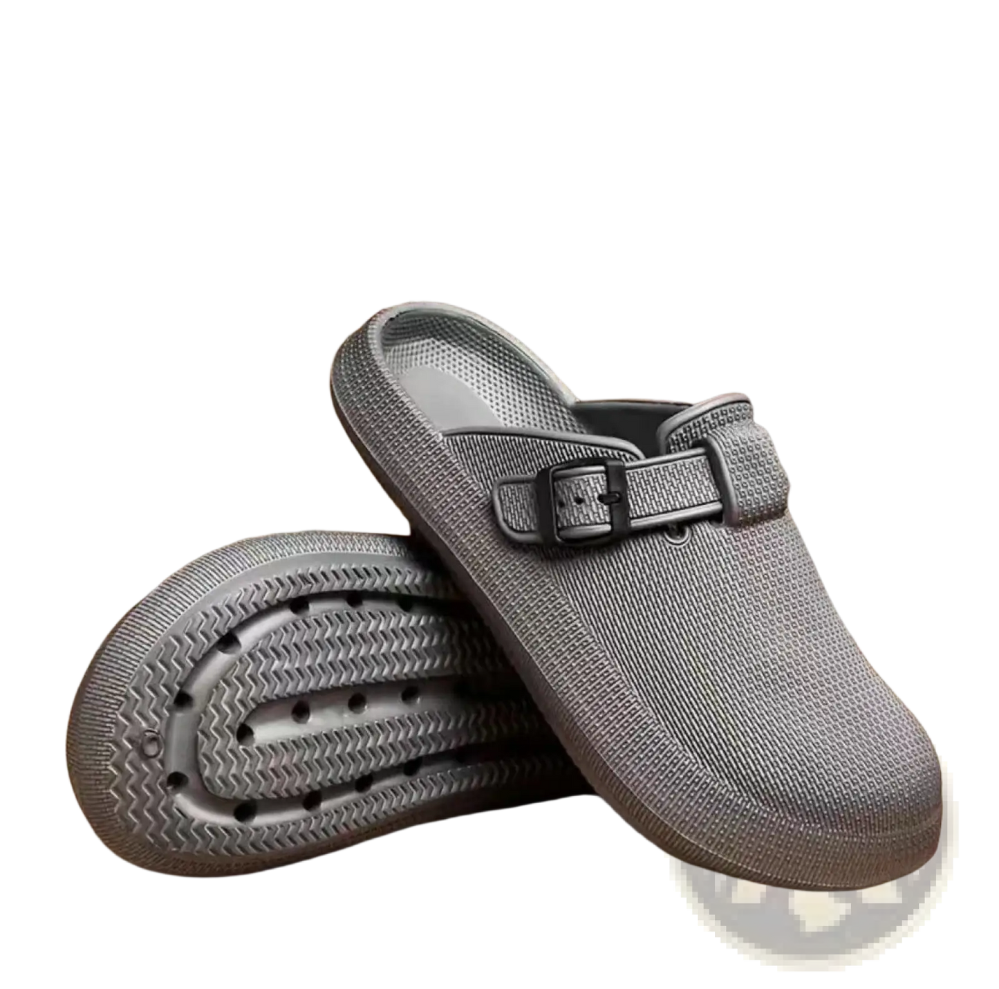 Men Lightweight Mesh Clog Slippers with Adjustable Straps