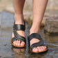 Men's Adjustable Genuine Leather Summer Beach Sandals