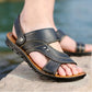 Men's Adjustable Genuine Leather Summer Beach Sandals