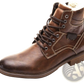 Men Winter Snow Boots Leather Fleece Warm Martin Shoes