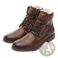 Men Winter Snow Boots Leather Fleece Warm Martin Shoes