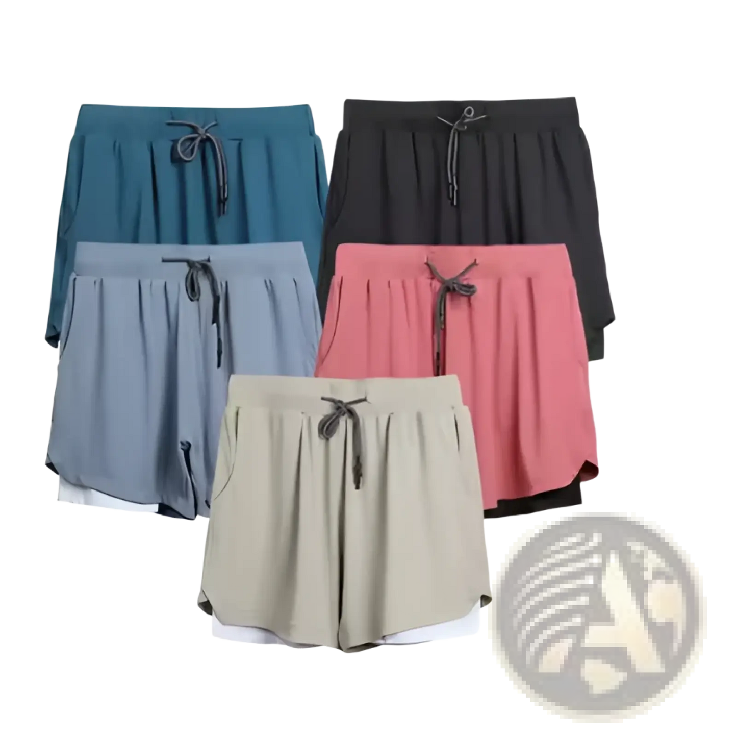Men's 2-in-1 Breathable Quick Dry Athletic Training Shorts