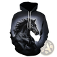 Men's 3d Dog Portrait Graphic Pullover Hoodie