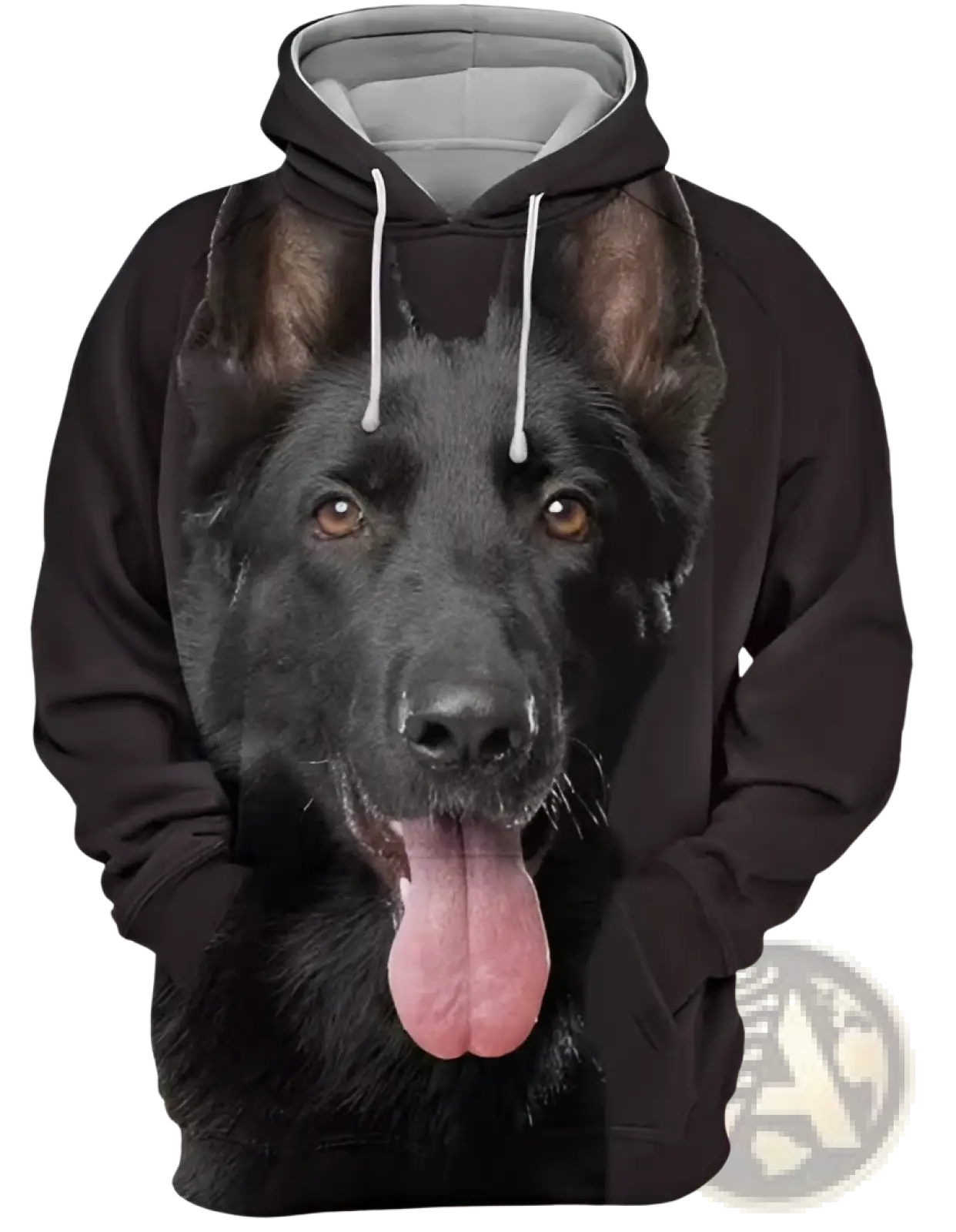 Men's 3d Dog Portrait Graphic Pullover Hoodie
