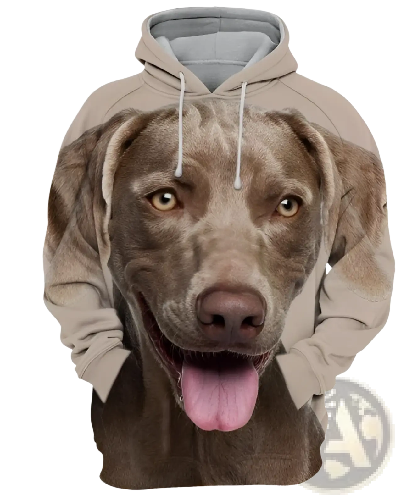 Men's 3d Dog Portrait Graphic Pullover Hoodie