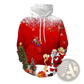 Men's 3d Printed Festive Santa and Reindeer Christmas Hoodie