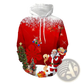 Men's 3d Printed Festive Santa and Reindeer Christmas Hoodie