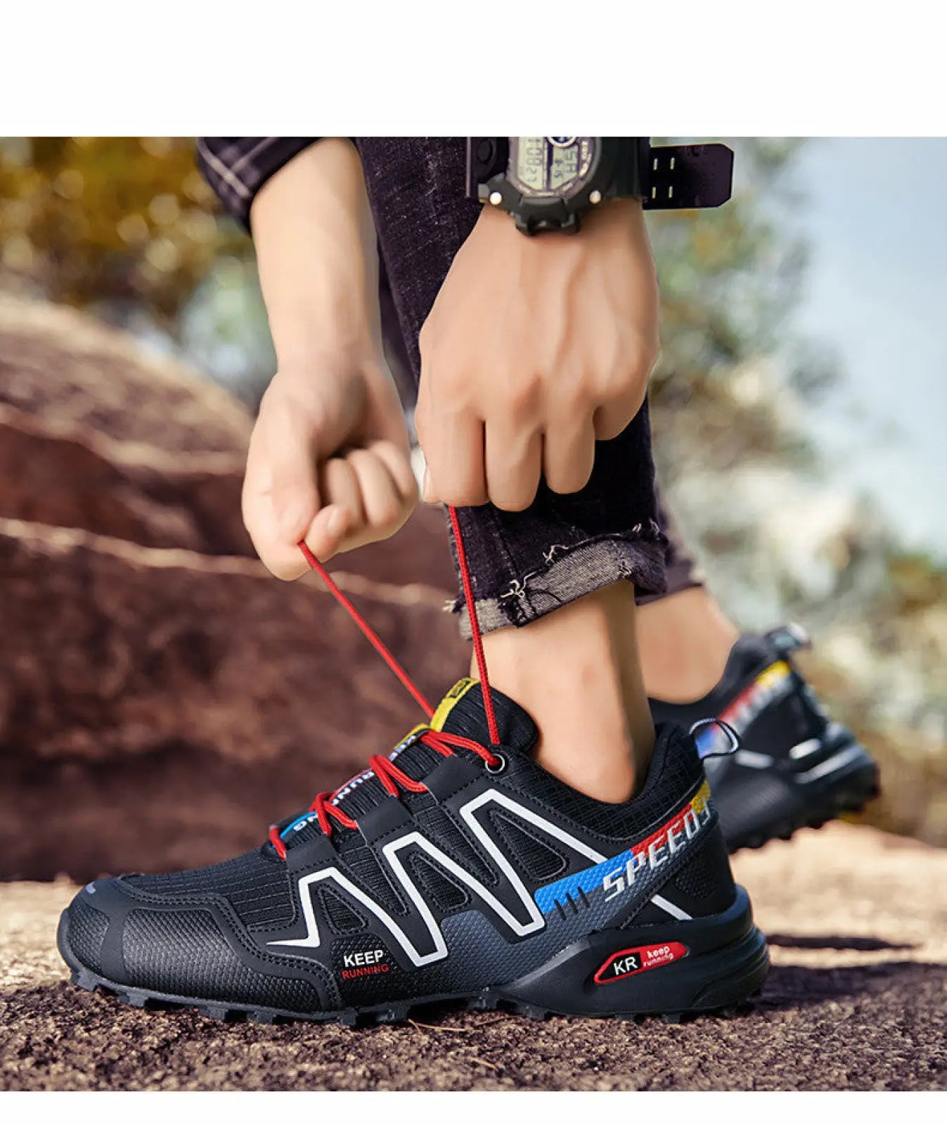 Men's All Season Non Slip Multicolor Outdoor Sneakers