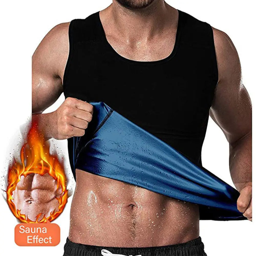 Unisex Metallic Sauna Sweat Vest and Waist Slimmer