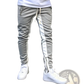 Men's Athletic Side Stripe Joggers with Zipper Cuffs